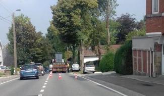 Le carrefour de la place Léon d’Andrimont fermé à Dolhain